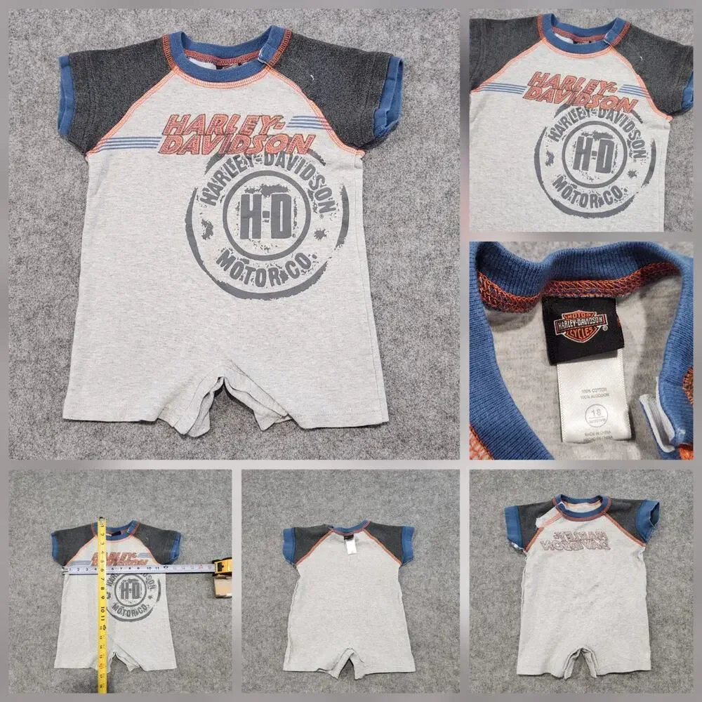 Harley Davidson Motorcycles Baby‎ Boys 18M 18 M Months One Piece Romper Bodysuit